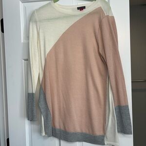 Vince Camuto Cream and Tan Sweater